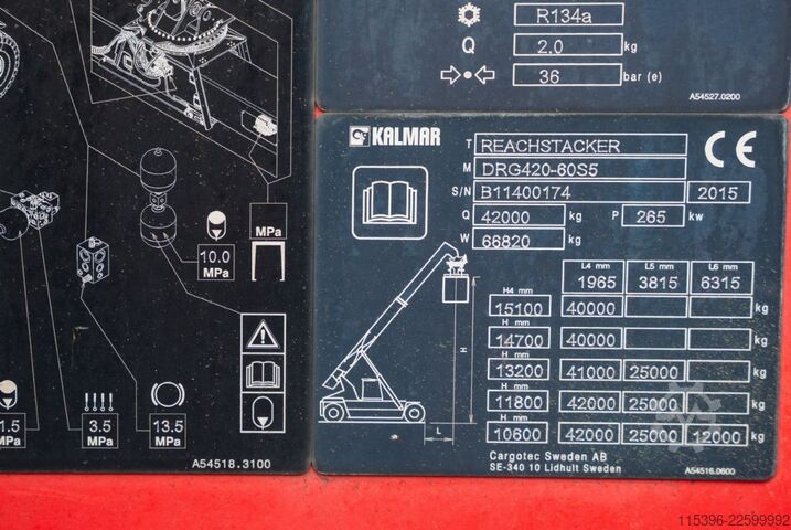 Full-container reach stacker Kalmar DRG420-60S5