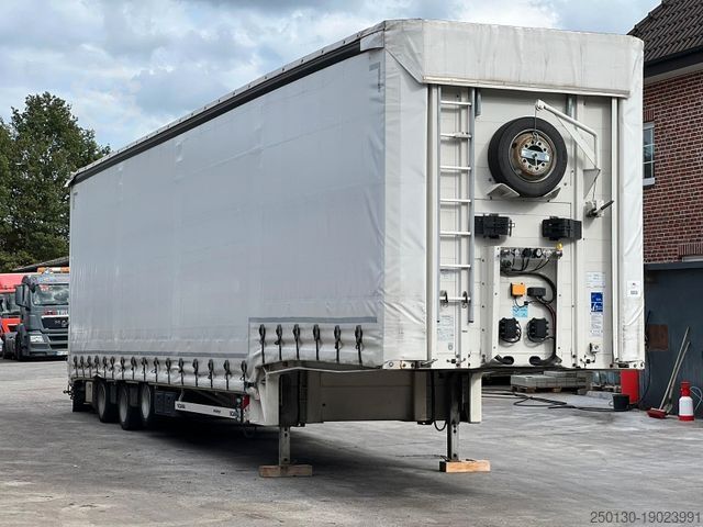 Dieplader oplegger MEUSBURGER MPG-3 Tieflader Plane Lenk/Liftachse Hydr. Rampe