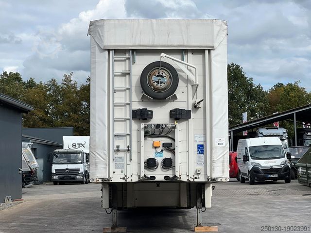 Low loader semitrailer MEUSBURGER MPG-3 Tieflader Plane Lenk/Liftachse Hydr. Rampe