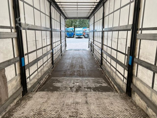 Low loader semitrailer MEUSBURGER MPG-3 Tieflader Plane Lenk/Liftachse Hydr. Rampe