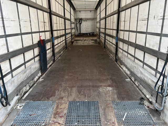 Low loader semitrailer MEUSBURGER MPG-3 Tieflader Plane Lenk/Liftachse Hydr. Rampe