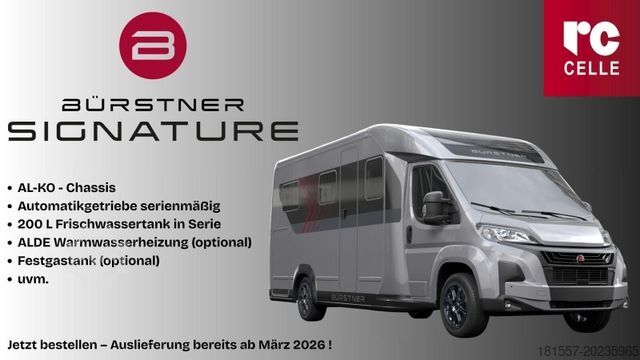 Halvintegreret autocamper BÜRSTNER Signature SFT 7.5 Automatik, Festtank, Autark