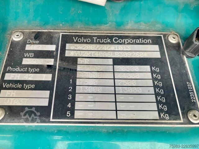 Standardni SZM Volvo FH 500 vin YV2RT40A6LB309260   2 tanks, P - Coo...