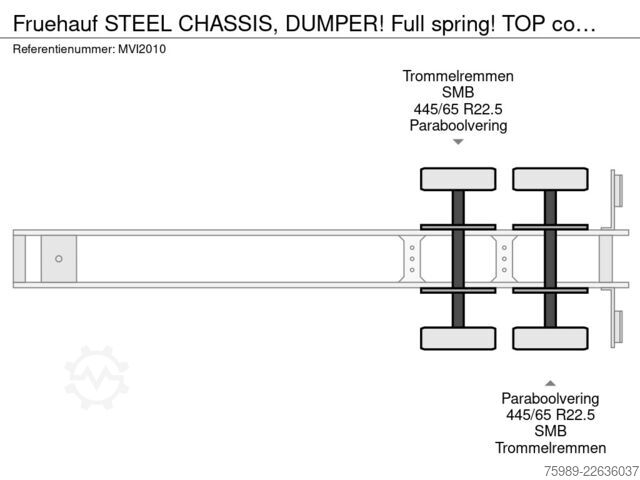 Benne Fruehauf STEEL CHASSIS,  DUMPER!   Full spring!  TOP con...