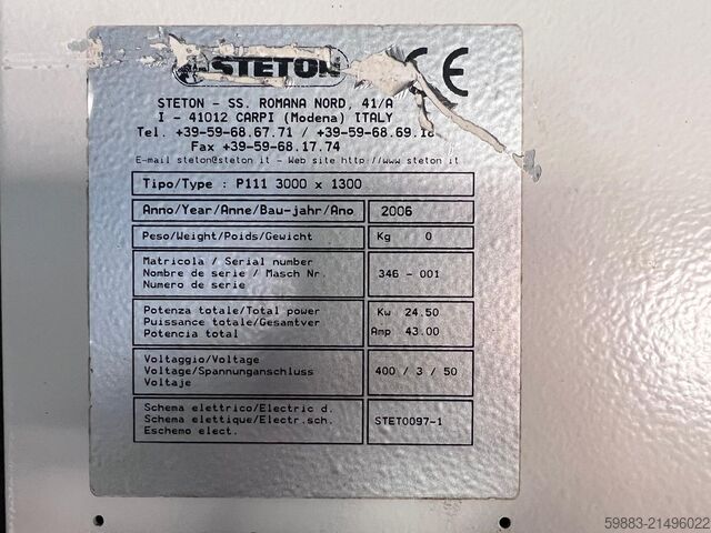 Pressa incollatrice Steton P111 3000×1300