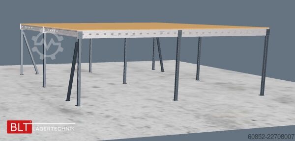 Tároló platform 10x10m Lagerbühne , Belastung : 500kg/qm Unterkante: 3m ,ca. 100qm , Systembühne