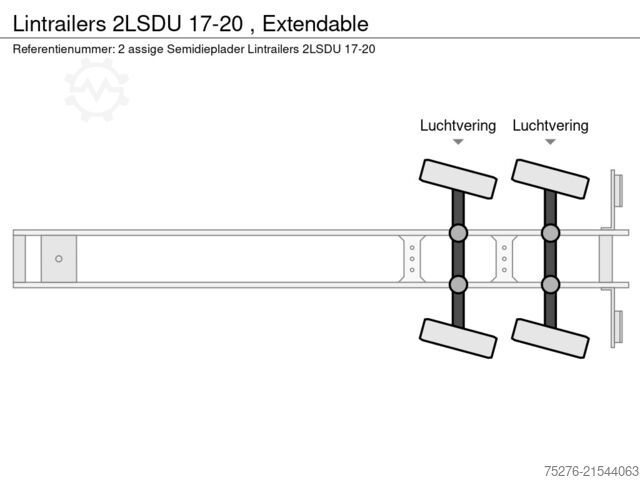 Dieplader Lintrailers 2LSDU 17-20 , Extendable