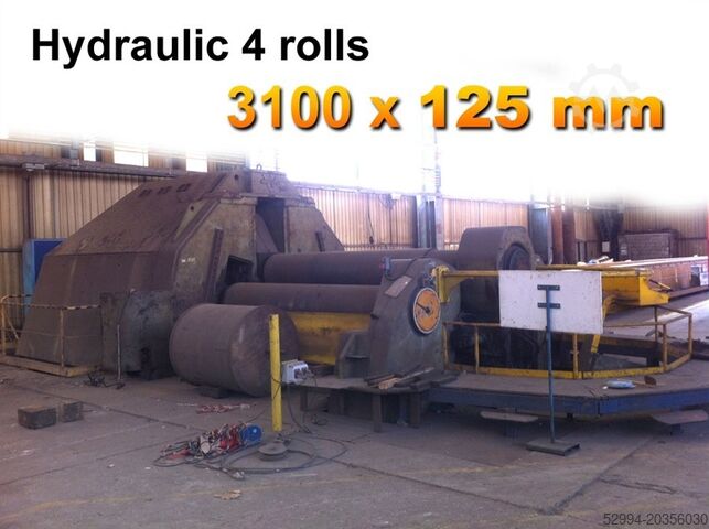 Rouleaux de pliage Verrina 3100 x 125 mm