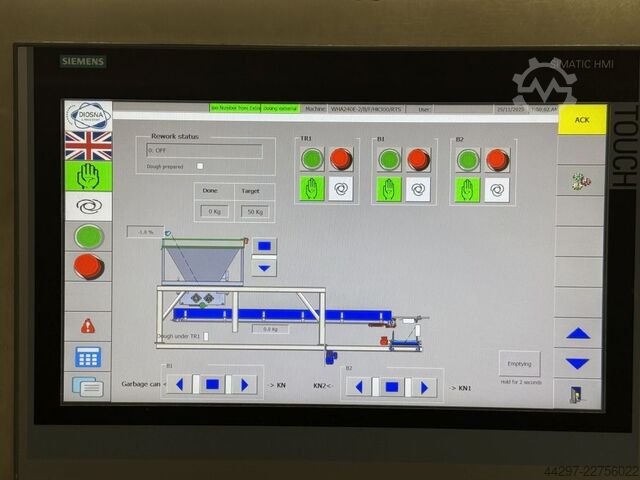 Installation de pétrissage à spirale Diosna WH 240 E Premium Hygenic Design