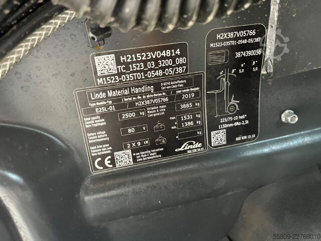 Carretilla eléctrica de 4 ruedas Linde E 25 L - 01 // Triplex // nur 700Std. // Zinkenver