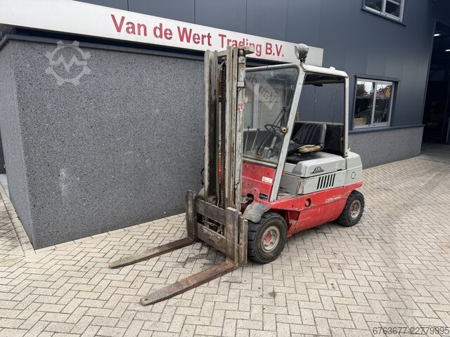 Linde H30D, duplex 3150 mm, 3. funkce, 3válcový vzduchem chlazený DIESEL LINDE H30D duplo315 3e functie 3 cilinder luchtgekoeld DIESEL