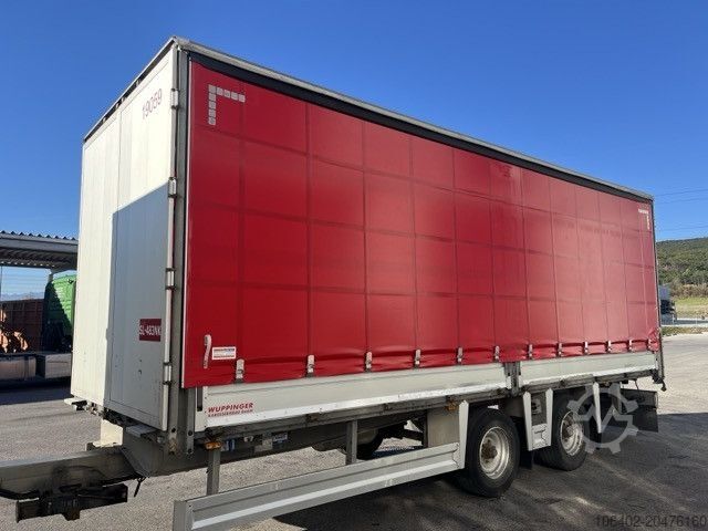 Flatbed truck with tarp MAN TGM 18.320 4x2 BL Durchladbar - mit Tandemhänger