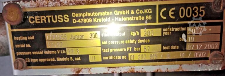Hurtig dampgenerator Certuss Junior 300