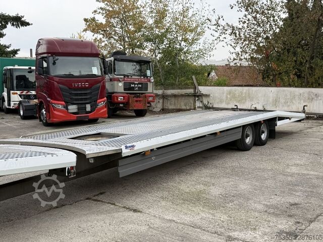 Car carrier trailer Techau 9m Luftfederung Strom Durchladefunktion