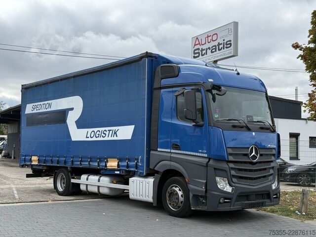 Flatbed truck with tarp MERCEDES-BENZ Actros 1840 Klima Retarder ACC 7,6m MEGA Jumbo