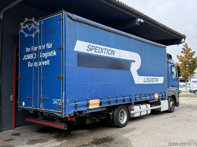 Flatbed truck with tarp MERCEDES-BENZ Actros 1840 Klima Retarder ACC 7,6m MEGA Jumbo