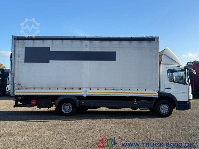 Plattewagen met zeil Mercedes-Benz Atego 1224 Schiebeplane L+R Edscha MBB LBW 1,5T