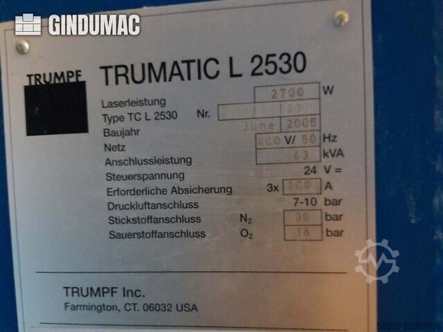 TRUMPF TRUMATIC L 2530 Plus TRUMPF TRUMATIC L 2530 Plus