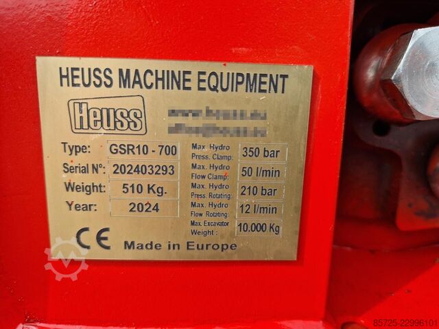 Heuss CW10  GSR10 700 grapple  Heuss CW10  GSR10 700