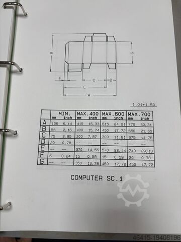 Sklejarka folderów VEGA 700 FOLDER GLUER