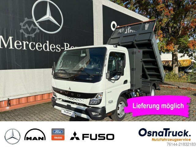 Tippbil skåpbil FUSO 3C15 Hinterkipper+Box Klima,AHK 3,5t,Diff.-Sp.