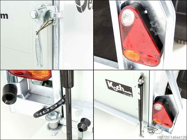 Bagagelabel Debon Kofferanhänger C400 164x315cm H:200cm 1,3t Alu, Polybug Tür schwarz