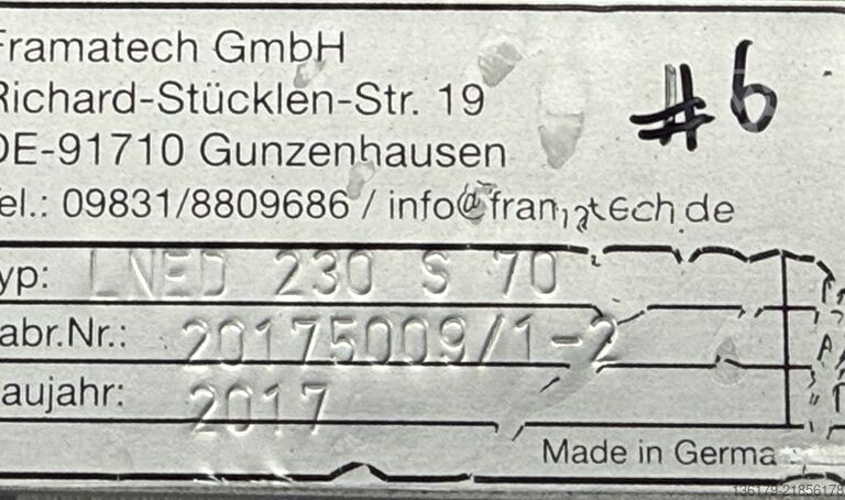 230 S70 2 x 22m hangbaan met 2 vacuümhef Abus/Framatech 230 S70 2 x 22m hangbaan met 2 vacuümhef