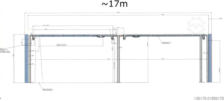 230 S70 2 x 22m hangbaan met 2 vacuümhef Abus/Framatech 230 S70 2 x 22m hangbaan met 2 vacuümhef