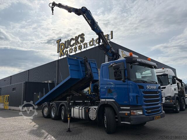 Kraanwagen Scania G 420 + HOOK + BOB Z KRAAN 17T + 8X2 + EURO 5