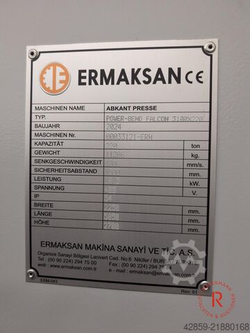 Presse plieuse Erkmaksan POWER-BEND FALCON 3100 X 220
