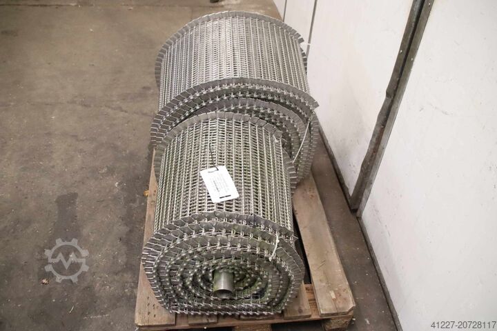 Conveyor belt, link belt, stainless steel, 2 rollers Costacurta VICO FLEX-127-274-14-SF Breite 457 mm