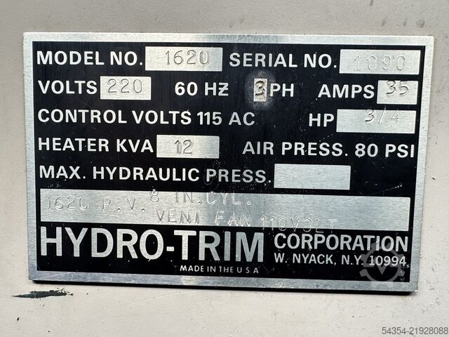 Εργαστηριακή Θερμοπλαστική Μηχανή Labform 1620 Hydro-Trim