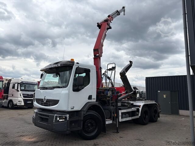 Φορτηγό γερανού Renault Premium 370DXI + HMF 1430 K3 + 6X4 + HOOKSYTEM ...
