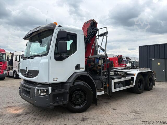 Φορτηγό γερανού Renault Premium 370DXI + HMF 1430 K3 + 6X4 + HOOKSYTEM ...