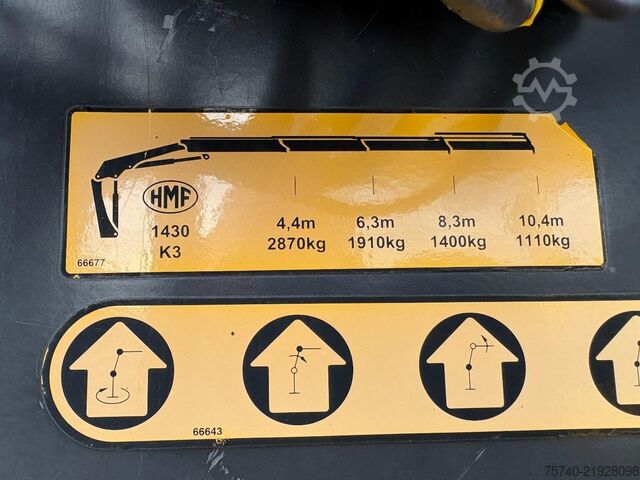 Φορτηγό γερανού Renault Premium 370DXI + HMF 1430 K3 + 6X4 + HOOKSYTEM ...