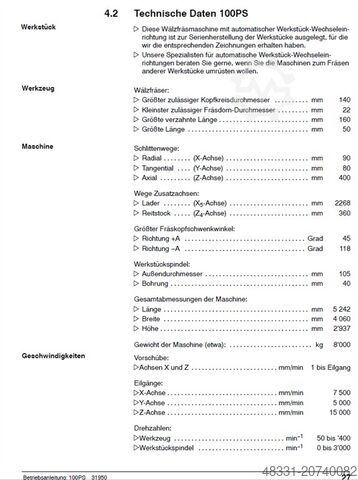 Schälwielmachine GLEASON 100PS