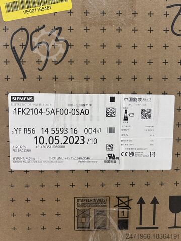 Elektrik motoru Siemens 1fk2104-5af00-0sa0