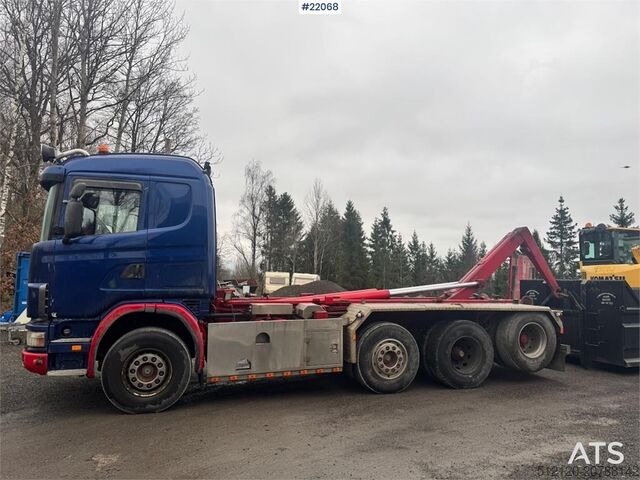 Hook arm system Scania R164 580 8x2 tridem hook truck