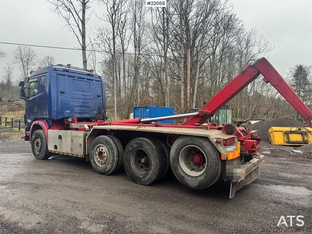 Hook arm system Scania R164 580 8x2 tridem hook truck