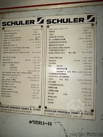 Automatische ponsmachine Schuler Schuler2300T.1000T