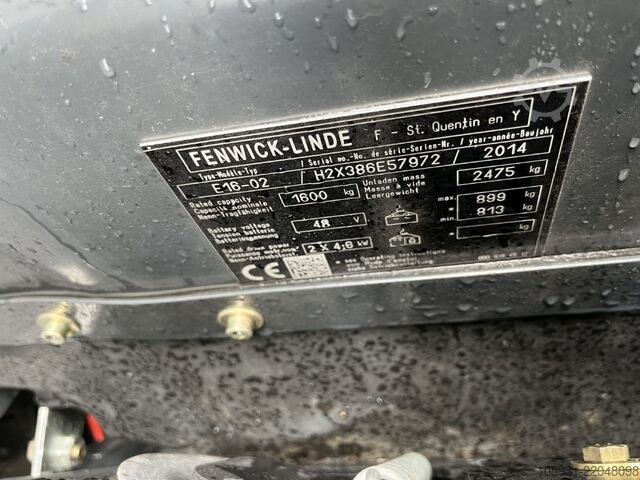 Elektrisk trehjulsgaffeltruck Linde E16-02