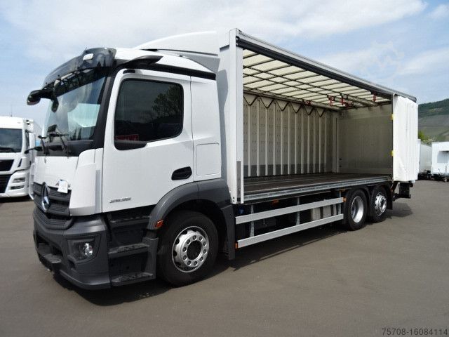 Plattewagen met zeil MERCEDES-BENZ 2536 Actros*7,35 m*2x AHK*NLA