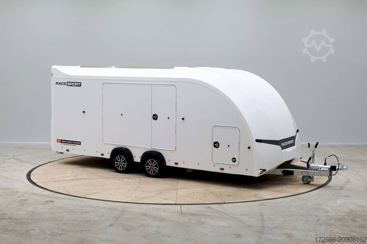 βαν μεταφοράς αυτοκινήτων Brian James Trailer RACE SPORT 341-5521-35-2-12-W 550X210X196CM 3500KG GESCHLOSSENER AUTOTRAILER | WEISS