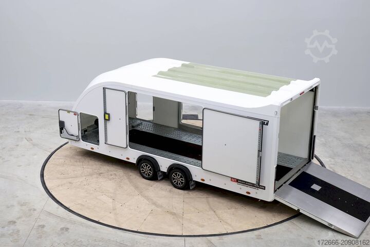 βαν μεταφοράς αυτοκινήτων Brian James Trailer RACE SPORT 341-5521-35-2-12-W 550X210X196CM 3500KG GESCHLOSSENER AUTOTRAILER | WEISS