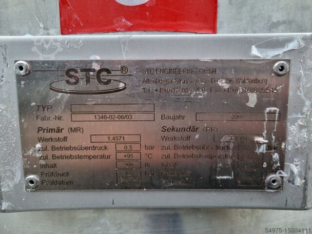 300 liter drukvat met isolatie STC Engineering GmbH 10779