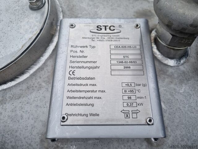 300 liter drukvat met isolatie STC Engineering GmbH 10779