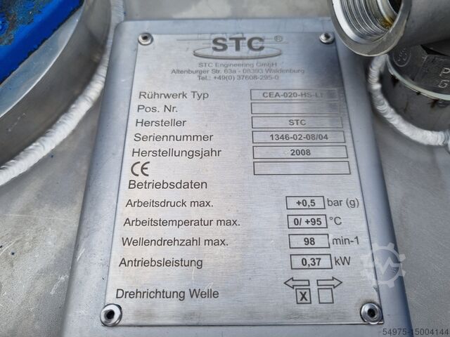 300 liter roertank met isolatie STC Engineering GmbH