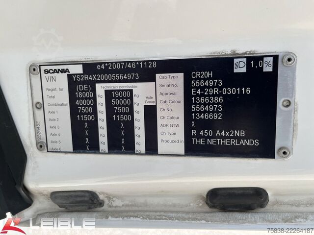 Standardní tahač SCANIA R 450A4x2NB*Hydraulik*VollLuft*Standklima*
