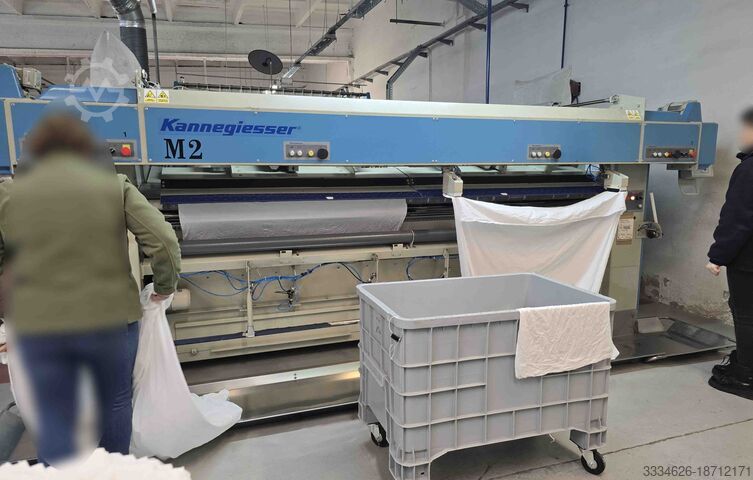 Máquina de alimentação de linha de passar roupa, máquina de dobrar Kannegiesser HPM, EMD, RFM