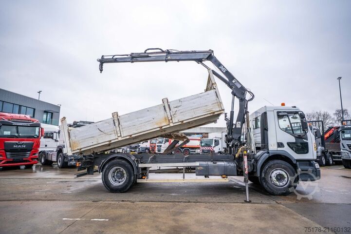 Tipper with crane RENAULT PREMIUM 320+HIAB 112+2EXT